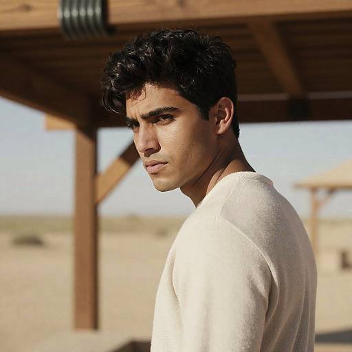 Young Man in Desert Setting Portrait