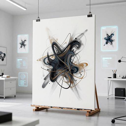 AI Creating Abstract Art in Lab