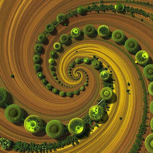 Abstract Agricultural Inspired Digital Art