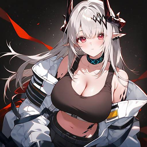 Illustration of Mudrock (elite ii) (arknights), arknights in the style of Kanola u