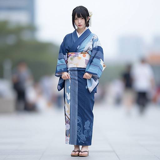 Realistic Portrait of Woman in Manmei Costume