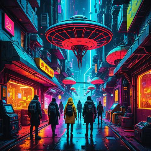 Explore the Alien Neighborhood: Cyberpunk Journey Explore the Alien Neighborhood: Cyberpunk Journey