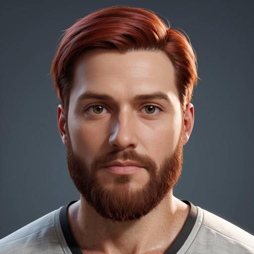 Portrait of Red-Haired Bearded Man