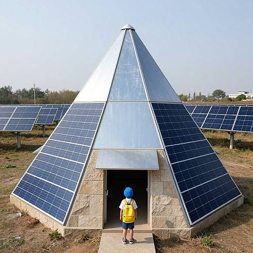Solar Pyramid with Awe-Struck Child