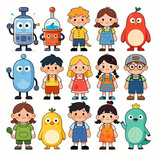 Eclectic Cartoon Characters Collection