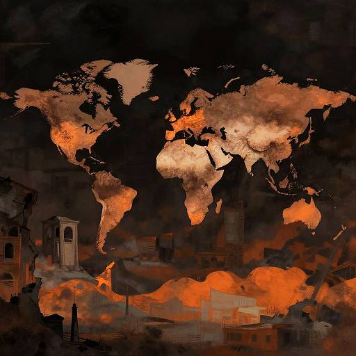 Ghostly Ruins in Clouded World