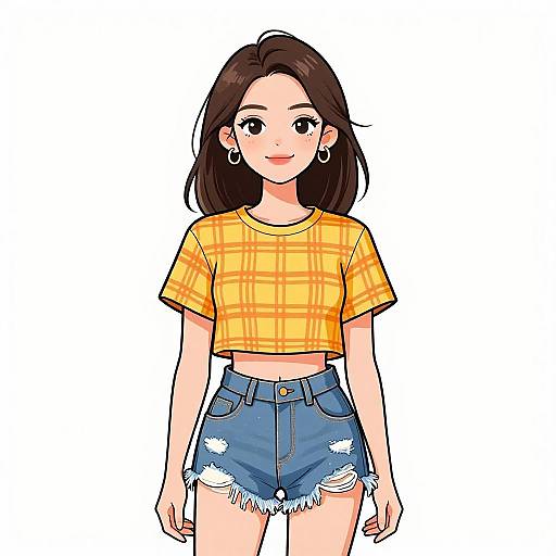 Smiling Woman in Casual Streetwear