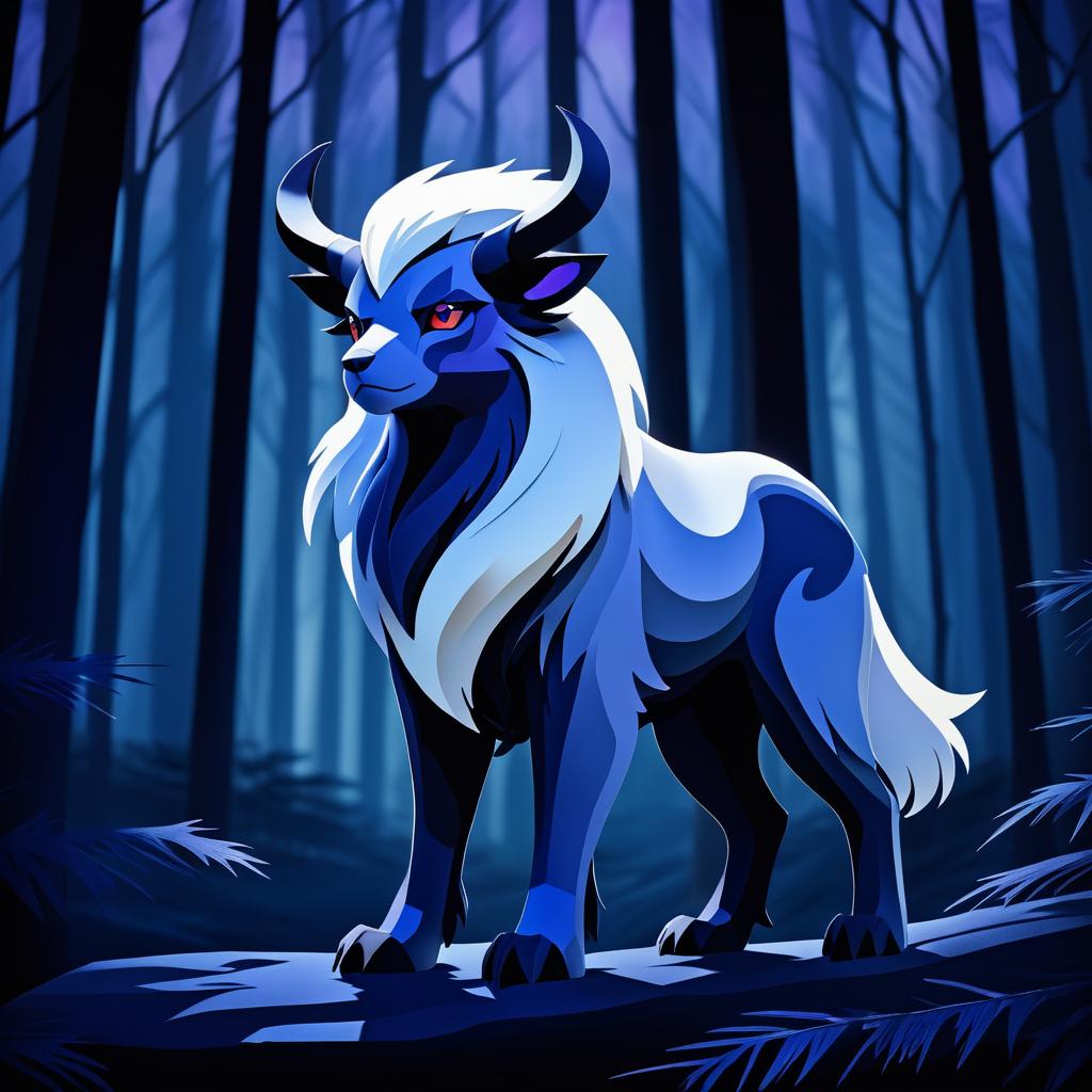 Mystical Absol in a Twilight Forest