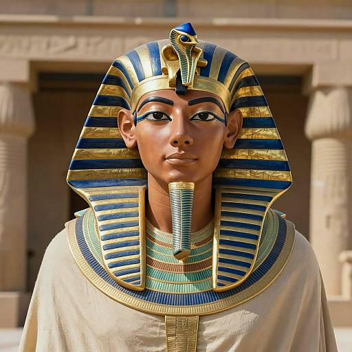 Photorealistic Adult Egyptian Pharaoh Portrait