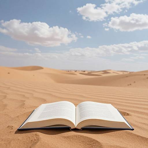 Open Books Path in Desert Landscape
