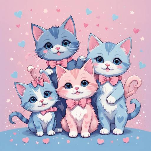 Playful Kittens in Soft Pastels Art
