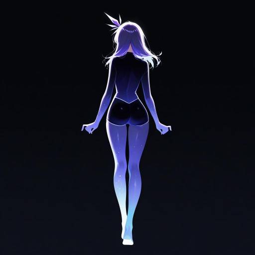 Energetic Girl in Activewear Silhouette Energetic Girl in Activewear Silhouette
