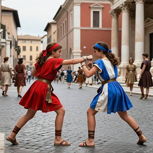 Fierce Fistfight in Ancient Rome