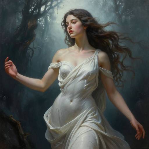 Modern Mystical Goddess Over Abyss