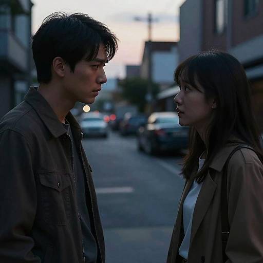 Tense Urban Drama at Dusk