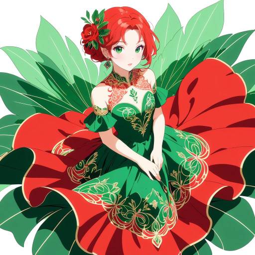 Elegant Olive-Skinned Woman in Red Dress Elegant Olive-Skinned Woman in Red Dress