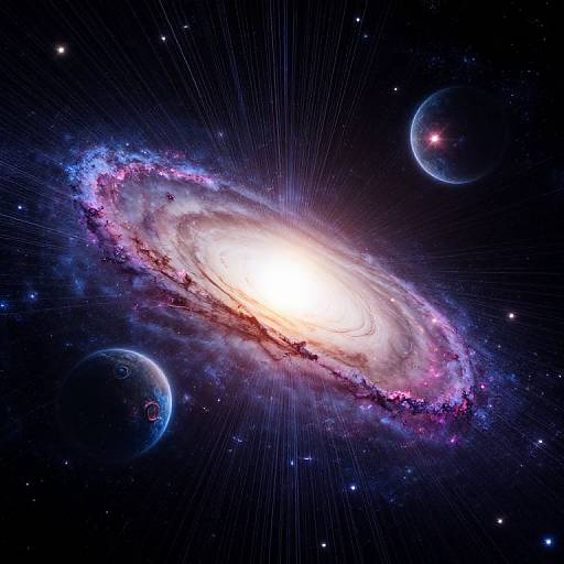 Vibrant Cosmic Lights in Galaxy