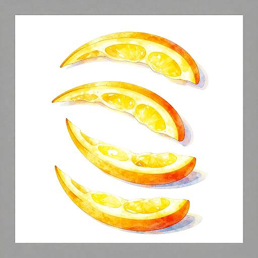 Glowing Orange Claw Slice Art