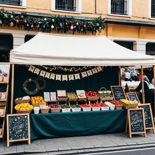 Festive Market Stall Wall Art Mockup