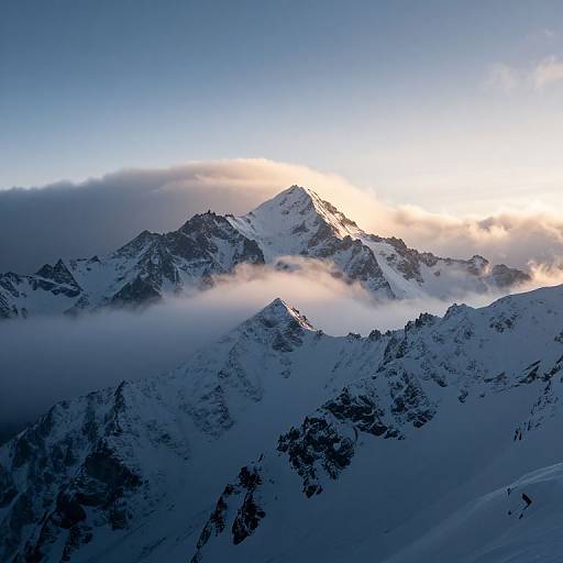 Majestic Snow-Covered Alpine Peaks
