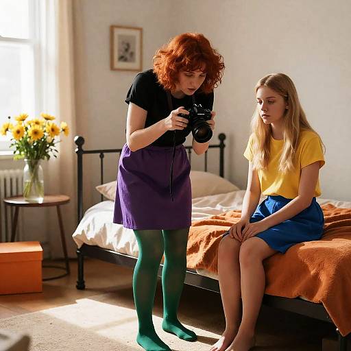 Intimate Bedroom Photography of Two Women