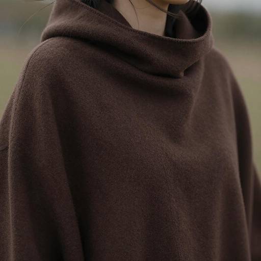 Close-Up of Textured Brown Cloak Fabric
