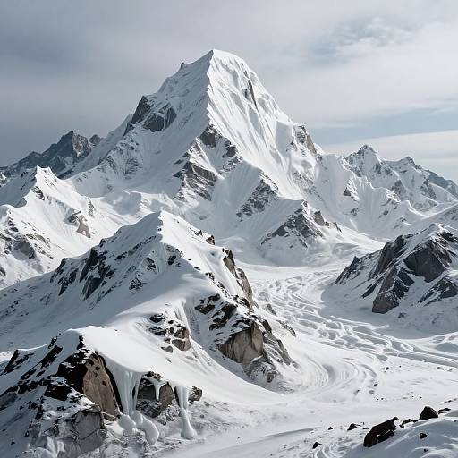 Giants Sculpting Melting Mountain Monuments