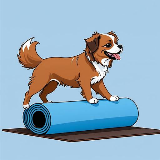 Goofy Tibetan Spaniel Yoga Stretch