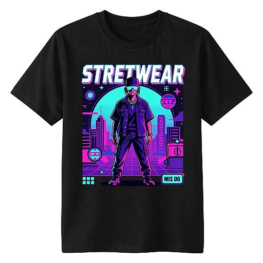 Vaporwave Streetwear T-Shirt Design
