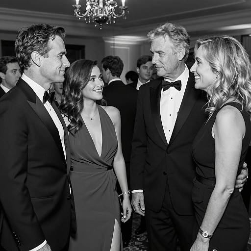 Elegant Formal Party in Black and White