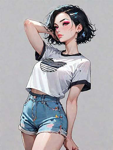 Stylish Woman in Casual Streetwear