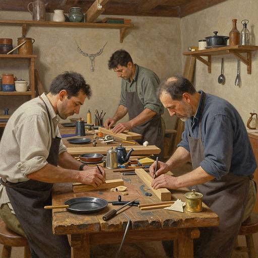 Traditional Artisan Workshop Scene