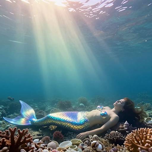 Ethereal Underwater Mermaid Serenity