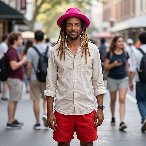 Confident Man with Vibrant Dreadlocks