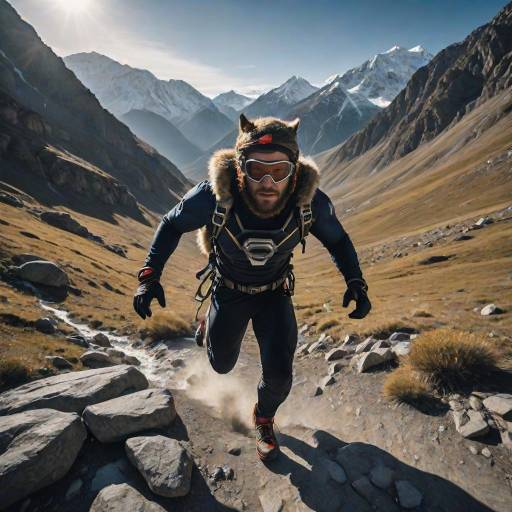 Epic GoPro Shot of Mountain Superhero