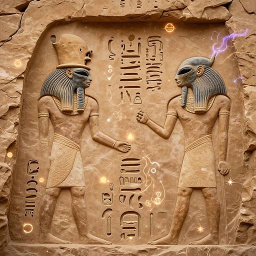 Alien Hieroglyphs on Sandstone