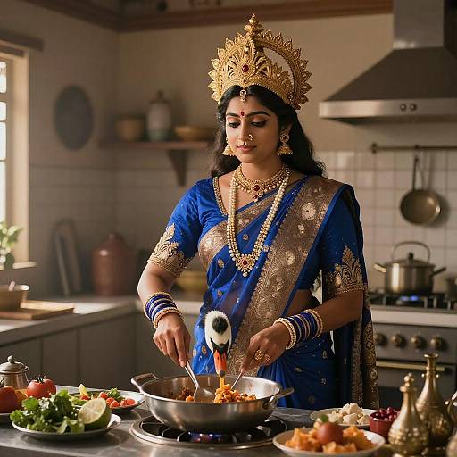 Artistic Realistic Portrait of Lakshmi