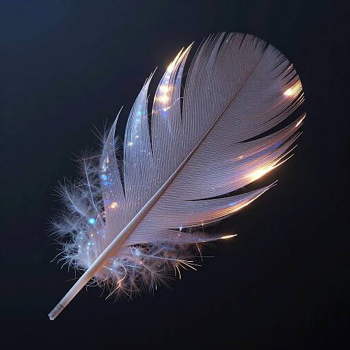 Luminescent Feathering Digital Art
