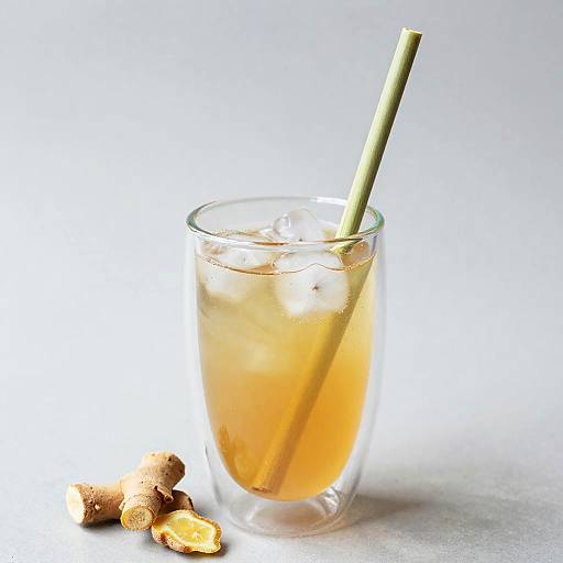 Lemongrass Iced Tea Minimal Summer Art