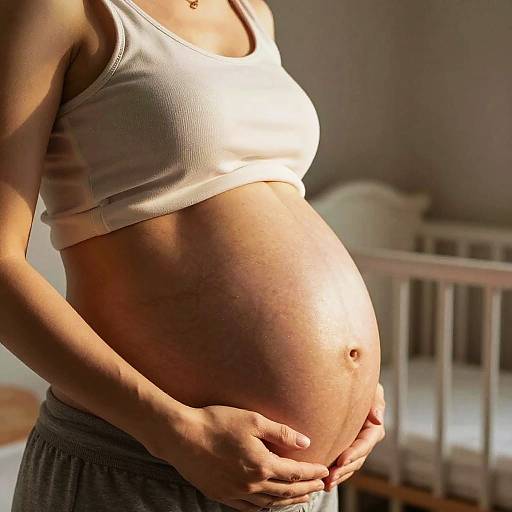 Hyper-Realistic Pregnant Belly Side Profile