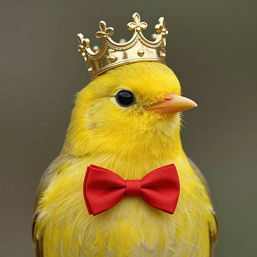 Elegant Crowned Yellow Bird