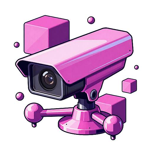 Pop-Art Iridescent Magenta Surveillance Drone