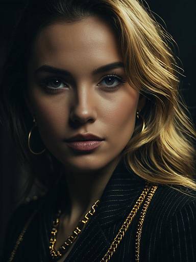 Woman in Designer Outfit Close-Up Portrait