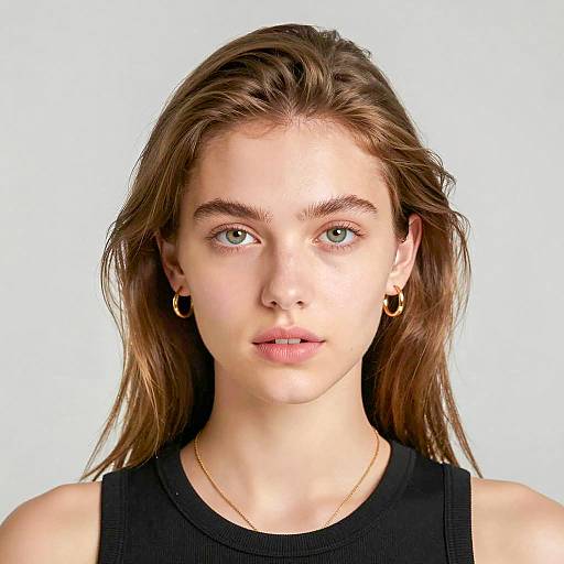 Close-Up Portrait of a Young Woman