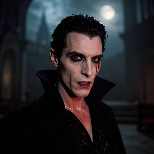 Hyperdetailed Vampire Portrait in Castle