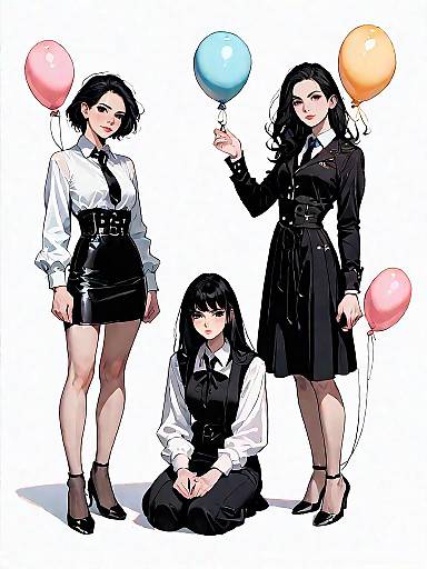 Realistic Woman in Lime Gingham Pencil Skirt