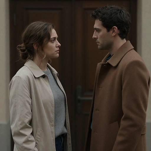 Intimate Portrait of Two Serious Individuals