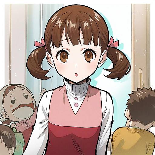 Illustration of Doujima nanako, persona in the style of Munmu-san