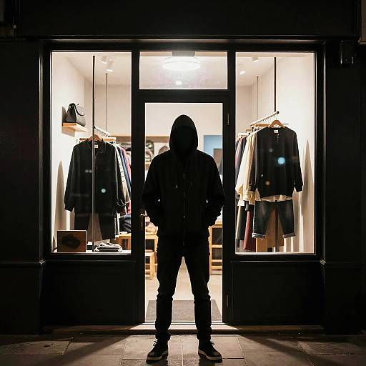Urban Night Shoplifter Scene