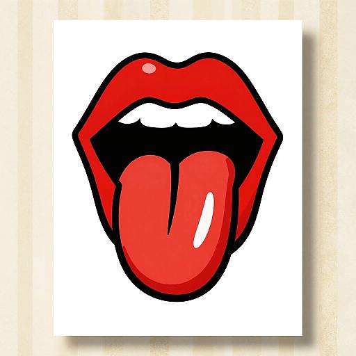 Bold Pop Art Lips Poster